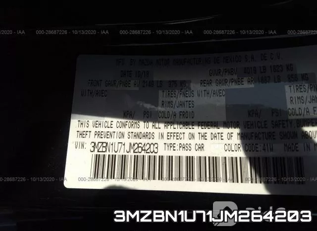 3MZBN1U71JM264203 фото 10