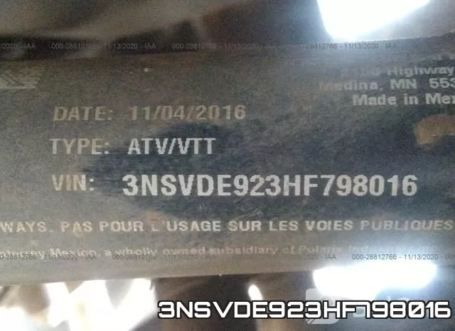 3NSVDE923HF798016 фото 2