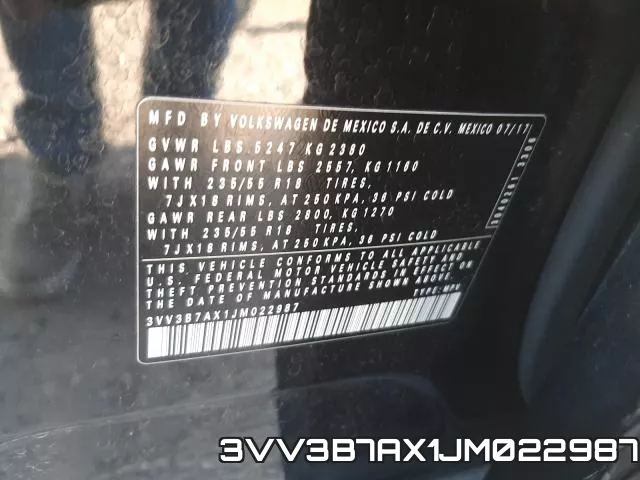 3VV3B7AX1JM022987 фото 2