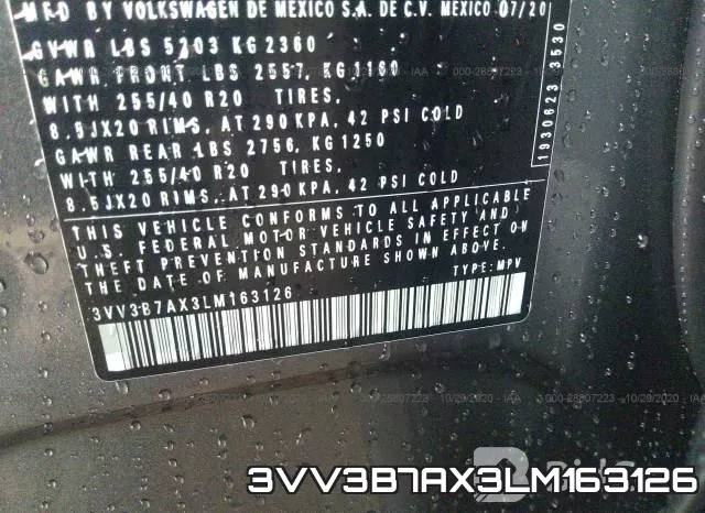 3VV3B7AX3LM163126 фото 10