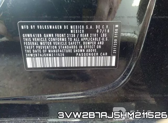 3VW2B7AJ5HM211526 фото 10
