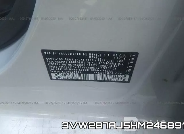 3VW2B7AJ5HM246891 фото 10