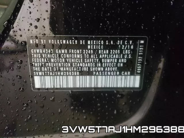 3VW5T7AJ1HM296388 фото 2