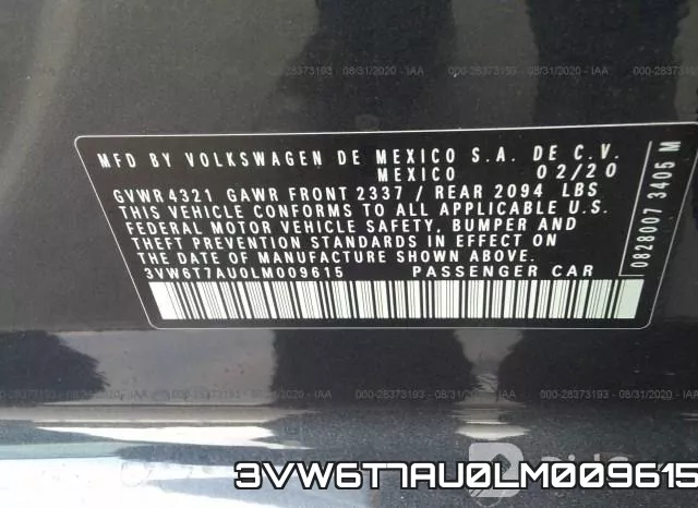 3VW6T7AU0LM009615 фото 10