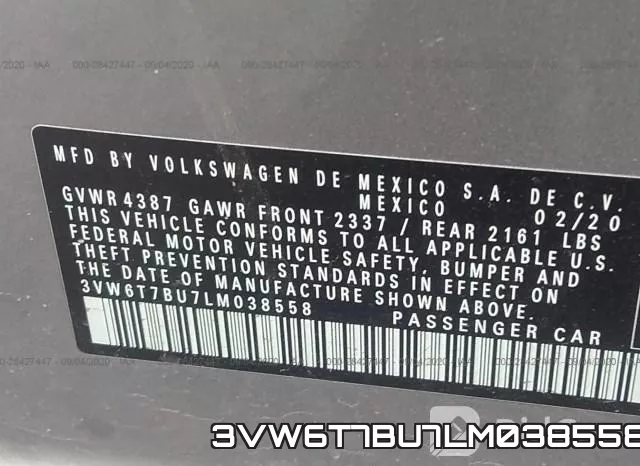 3VW6T7BU7LM038558 фото 10