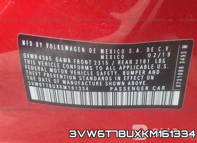 3VW6T7BUXKM161334 фото 10