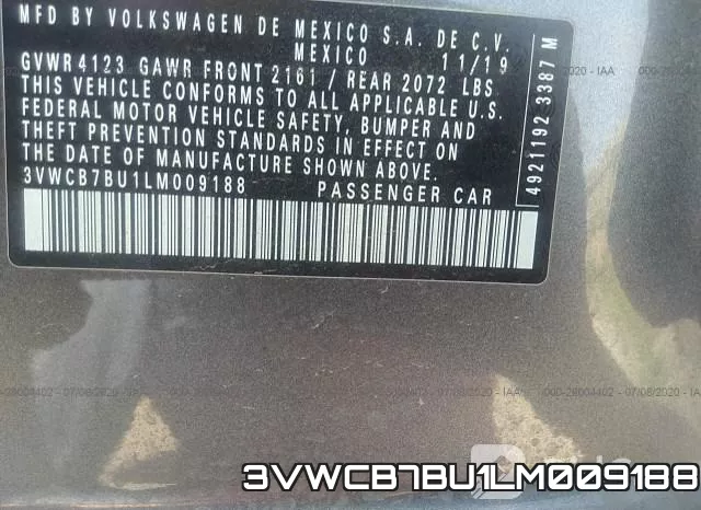 3VWCB7BU1LM009188 фото 9