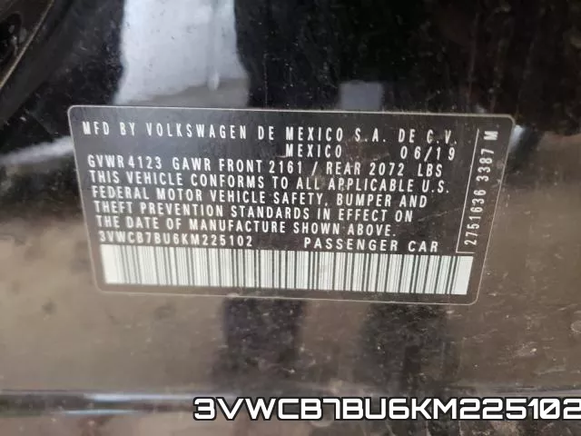 3VWCB7BU6KM225102 фото 2