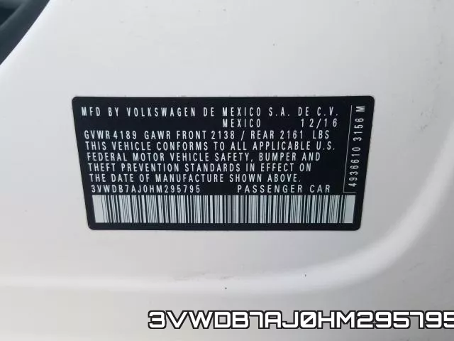 3VWDB7AJ0HM295795 фото 2