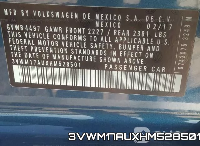 3VWM17AUXHM528501 фото 10