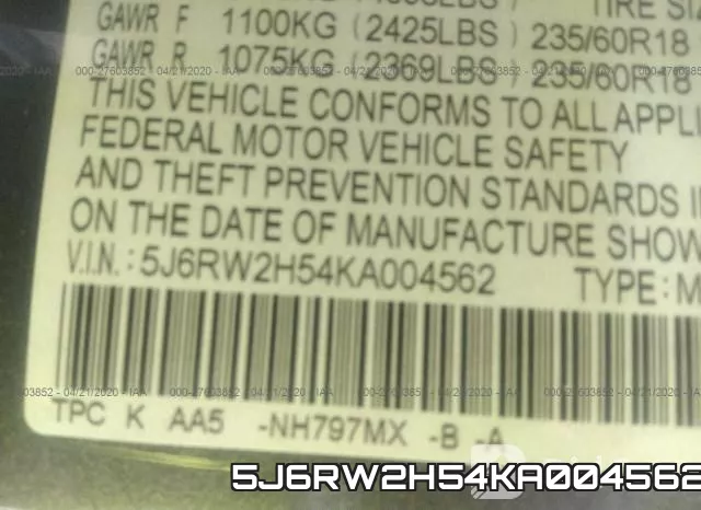5J6RW2H54KA004562 фото 10