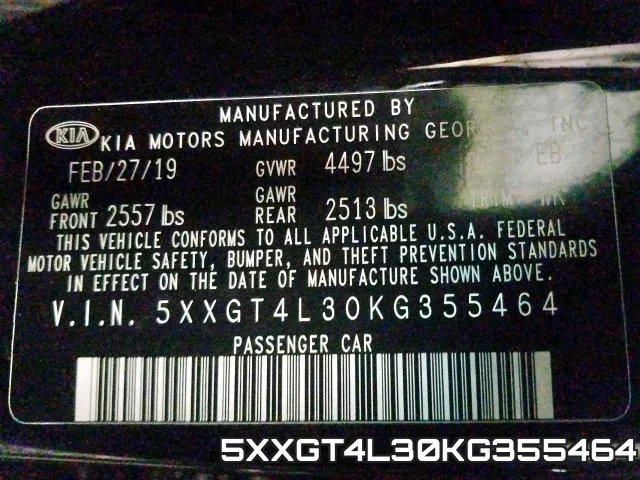 5XXGT4L30KG355464 фото 2