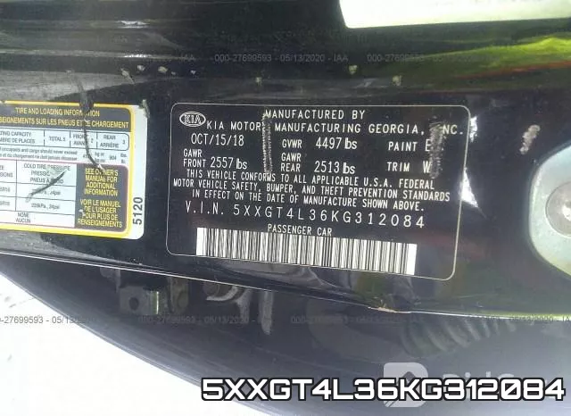 5XXGT4L36KG312084 фото 10