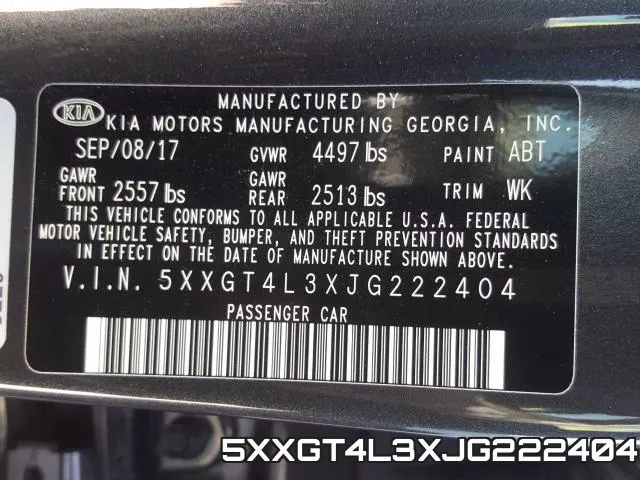 5XXGT4L3XJG222404 фото 2