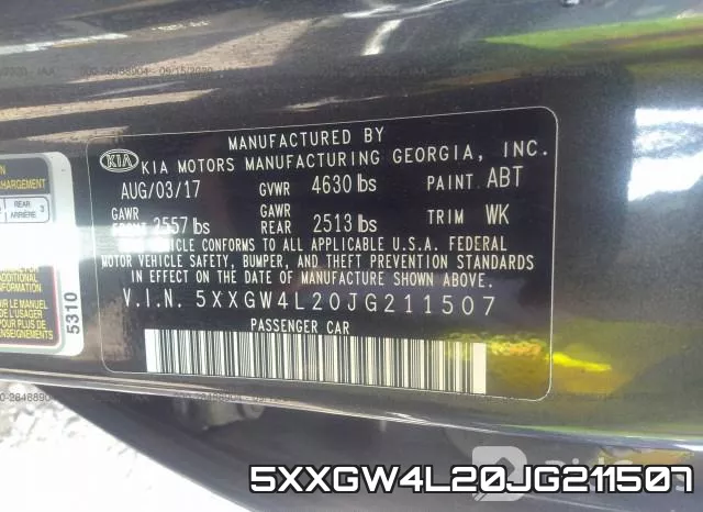 5XXGW4L20JG211507 фото 10