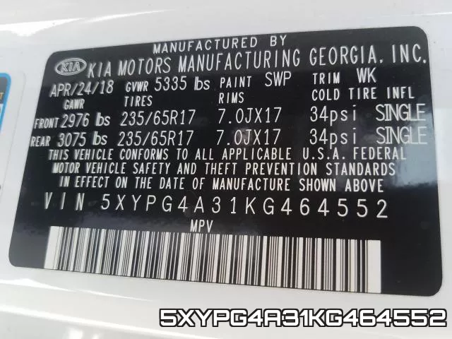 5XYPG4A31KG464552 фото 2