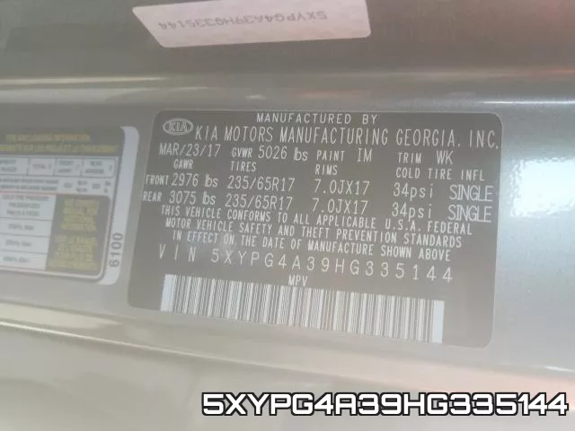 5XYPG4A39HG335144 фото 2