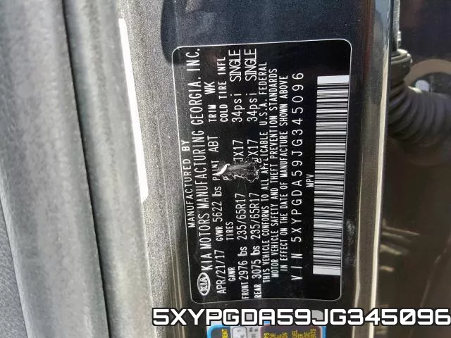 5XYPGDA59JG345096 фото 2