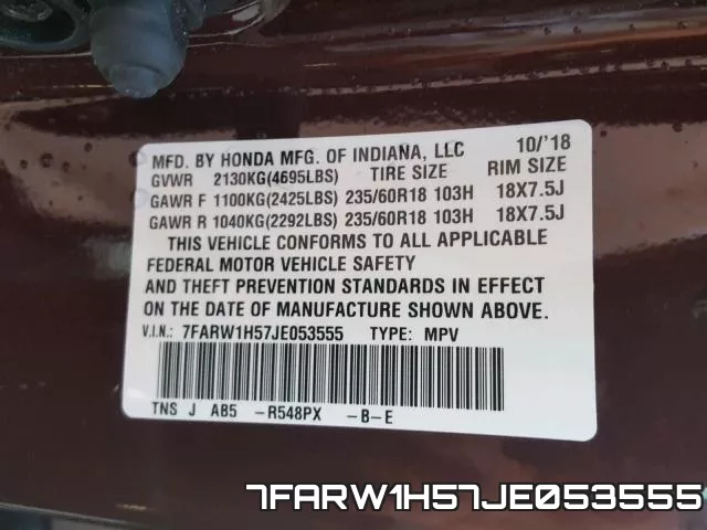7FARW1H57JE053555 фото 2