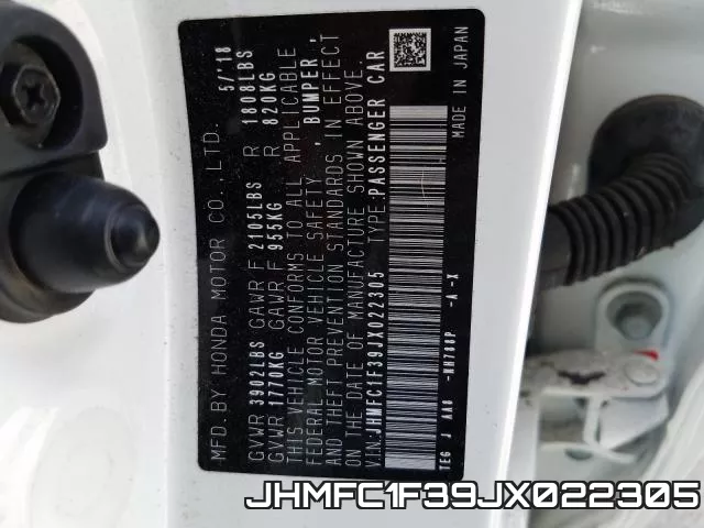 JHMFC1F39JX022305 фото 2
