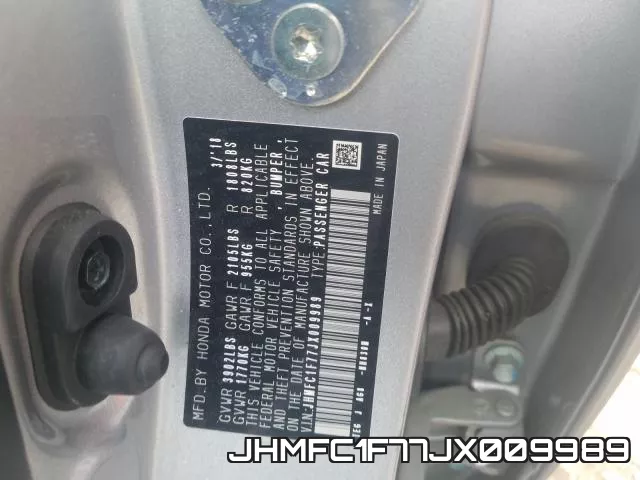 JHMFC1F77JX009989 фото 2