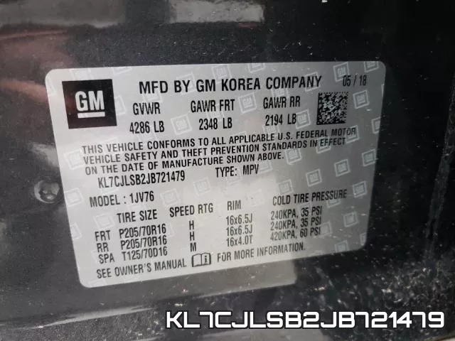 KL7CJLSB2JB721479 фото 2