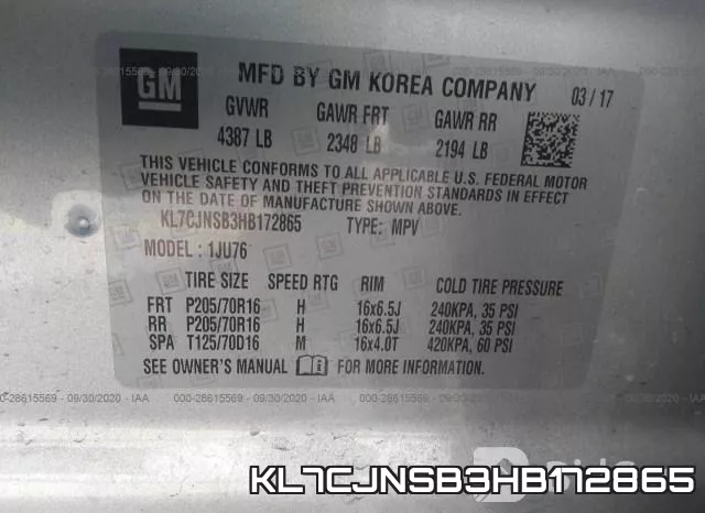 KL7CJNSB3HB172865 фото 10