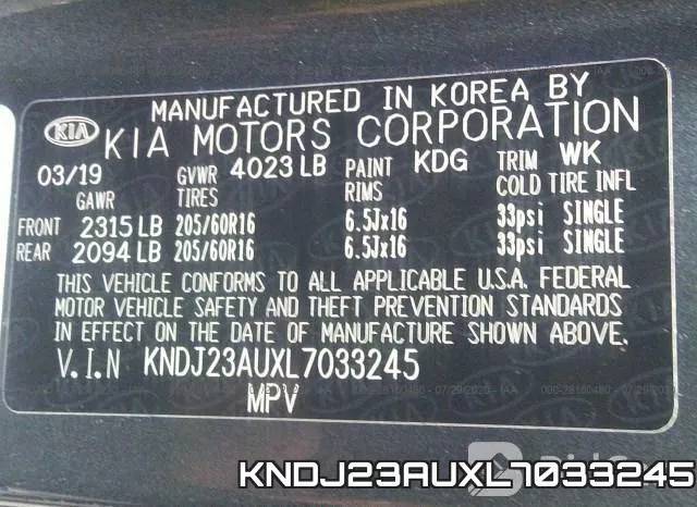 KNDJ23AUXL7033245 фото 10