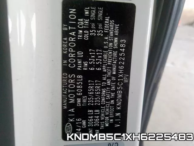 KNDMB5C1XH6225483 фото 2