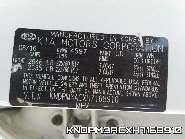 KNDPM3ACXH7168910 фото 2
