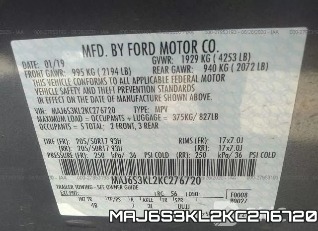 MAJ6S3KL2KC276720 фото 10