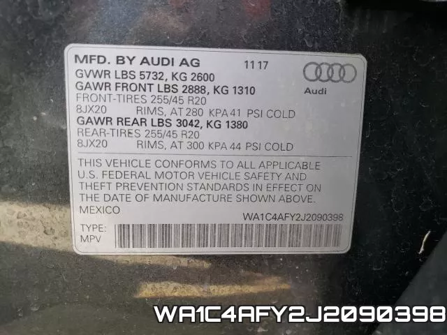 WA1C4AFY2J2090398 фото 2