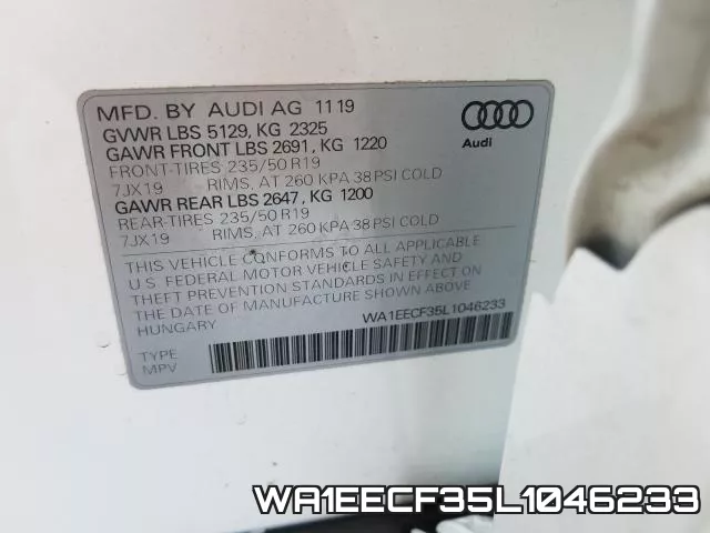 WA1EECF35L1046233 фото 2