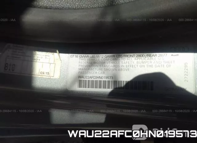 WAU22AFC0HN019573 фото 10
