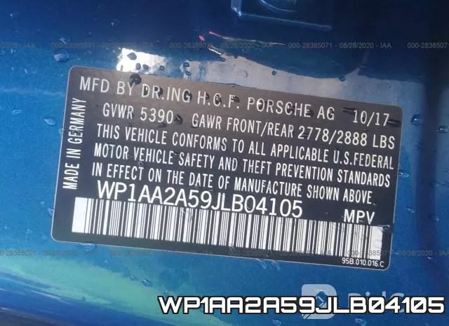 WP1AA2A59JLB04105 фото 10
