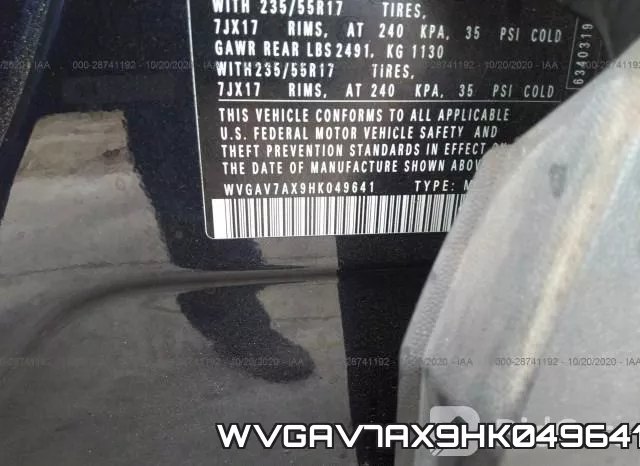 WVGAV7AX9HK049641 фото 10