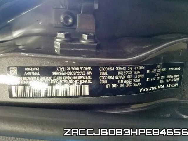 ZACCJBDB3HPE84656 фото 2