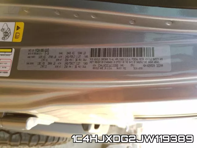 1C4HJXDG2JW119389 фото 2