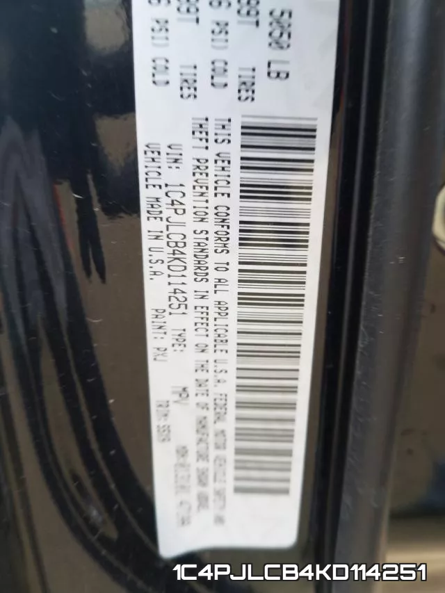 1C4PJLCB4KD114251 фото 2