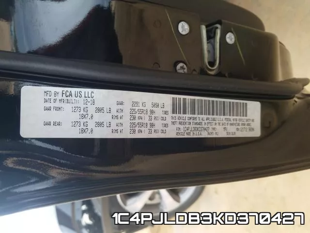 1C4PJLDB3KD370427 фото 2