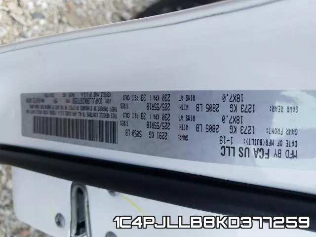 1C4PJLLB8KD377259 фото 2