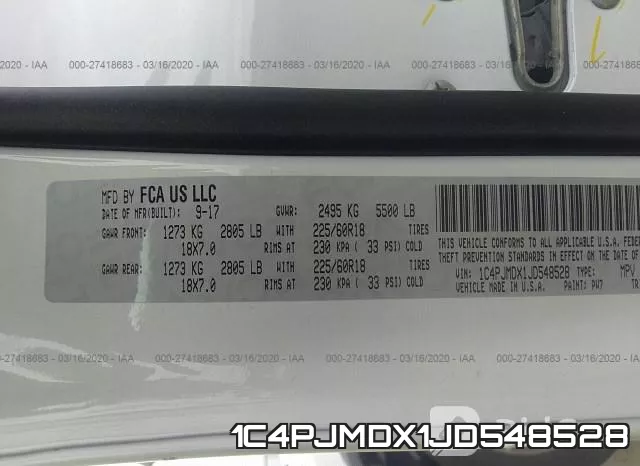 1C4PJMDX1JD548528 фото 10