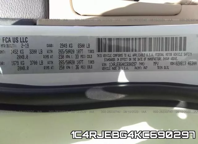 1C4RJEBG4KC690297 фото 10