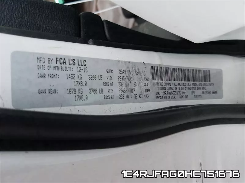 1C4RJFAG0HC751676 фото 2