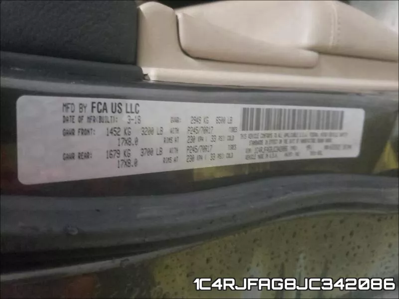 1C4RJFAG8JC342086 фото 2