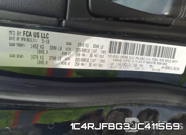 1C4RJFBG3JC411569 фото 10