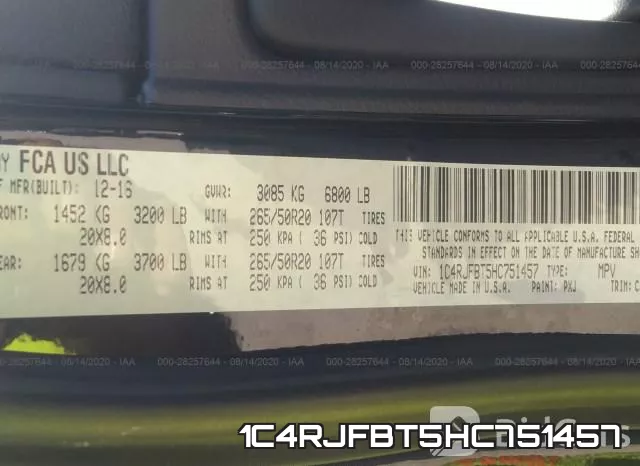 1C4RJFBT5HC751457 фото 10