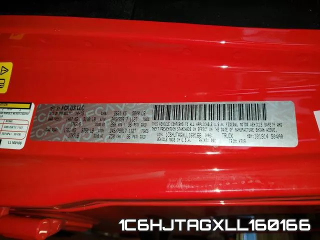 1C6HJTAGXLL160166 фото 2