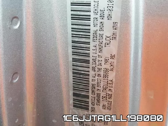 1C6JJTAG1LL198080 фото 2