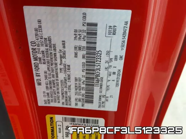 1FA6P8CF3L5123325 фото 2